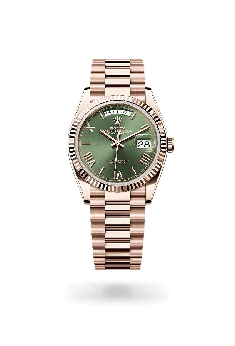 Rolex Day-Date in 18 ct Everose gold, M128235-0089 - Srichai Watch Rolex Day-Date in 18 ct Everose gold, M128235-0089 - Srichai Watch