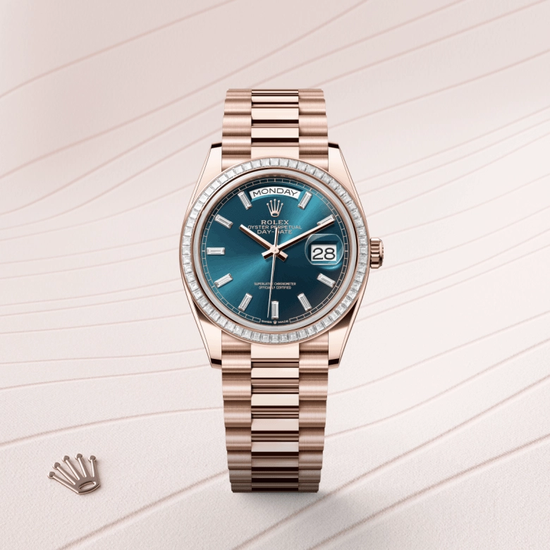 Rolex Day-Date in 18 ct Everose gold, M128395TBR-0032 - Srichai Watch