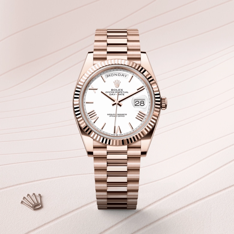 Rolex Day-Date in 18 ct Everose gold, M228235-0032 - Srichai Watch