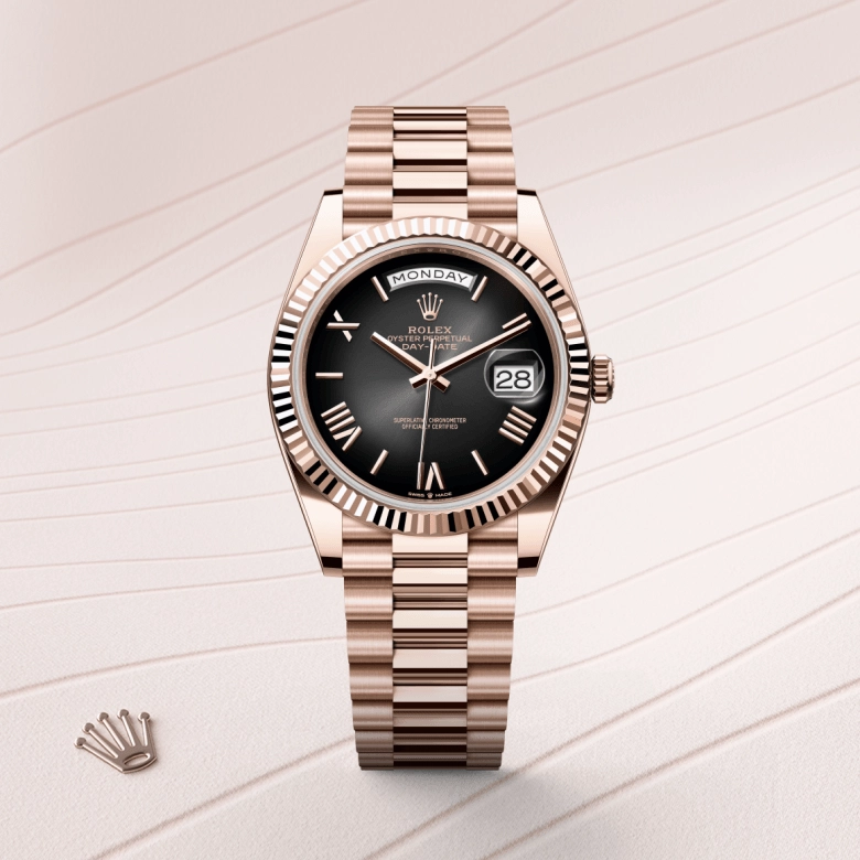 Rolex Day-Date in Everose gold 18 กะรัต, M228235-0055 - Srichai Watch
