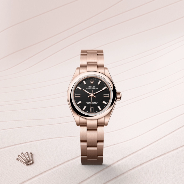Rolex Oyster Perpetual in 18 ct Everose gold, M276205-0001 - Srichai Watch