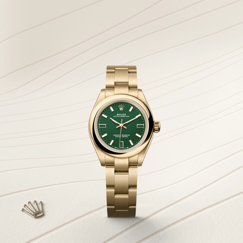Rolex Oyster Perpetual in 18 ct yellow gold, M276208-0002 - Srichai Watch