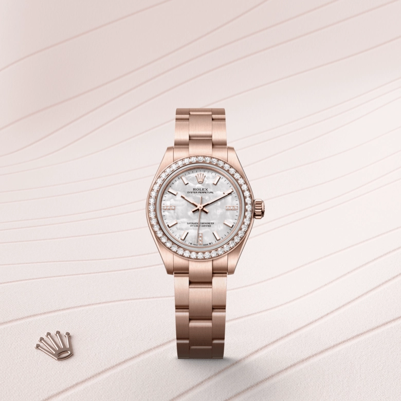 Rolex Oyster Perpetual in Everose gold 18 กะรัต, M276245RBR-0001 - Srichai Watch