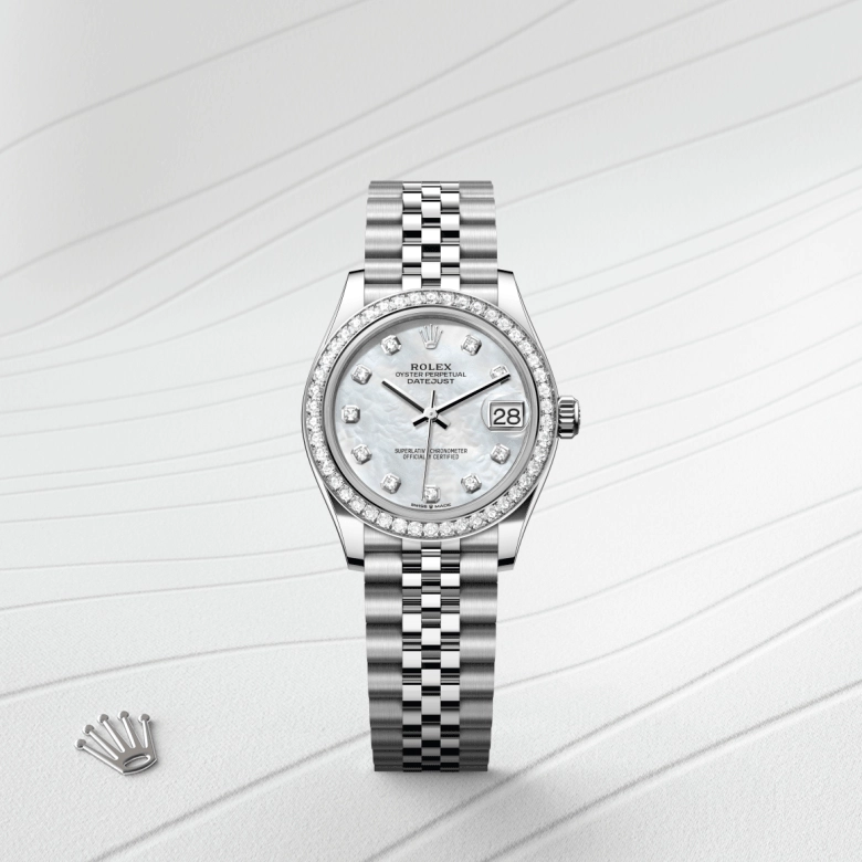 Rolex Datejust in White Rolesor - combination of Oystersteel and white gold, M278384RBR-0008 - Srichai Watch