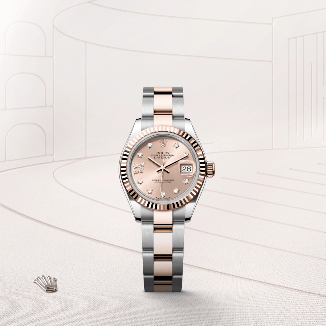 Rolex Lady-Datejust in Everose Rolesor - การผสมผสานระหว่าง Oystersteel และ Everose gold, M279171-0028 - Srichai Watch