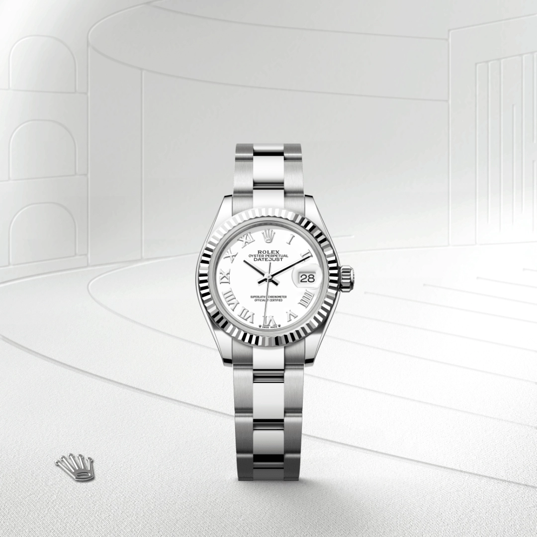 Rolex Lady-Datejust in White Rolesor - การผสมผสานระหว่าง Oystersteel และทองคำขาว, M279174-0020 - Srichai Watch
