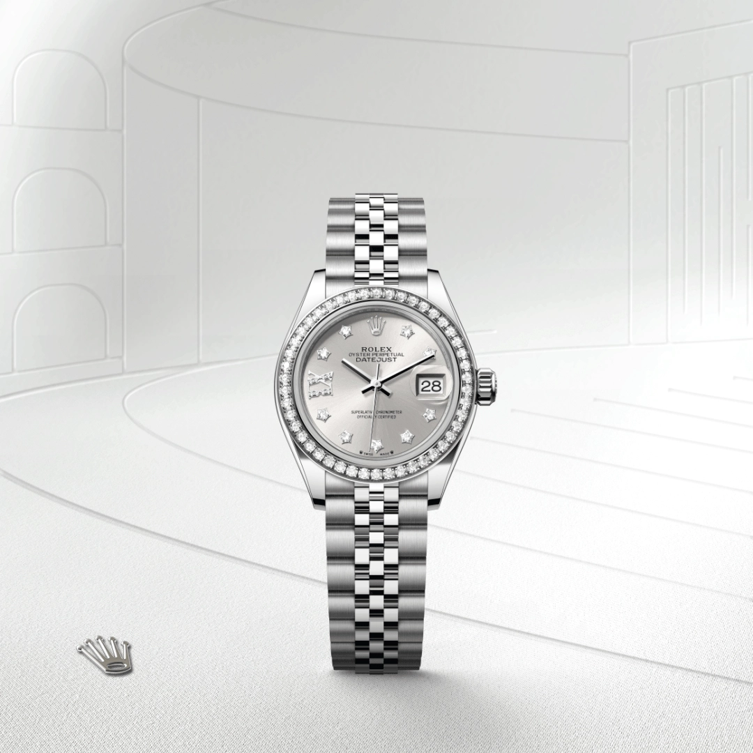 Rolex Lady-Datejust in White Rolesor - combination of Oystersteel and white gold, M279384RBR-0021 - Srichai Watch