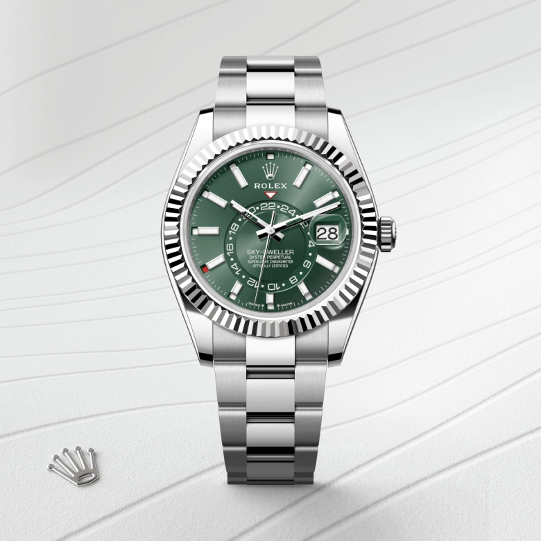 Rolex Sky-Dweller in White Rolesor - combination of Oystersteel and white gold, M336934-0001 - Srichai Watch