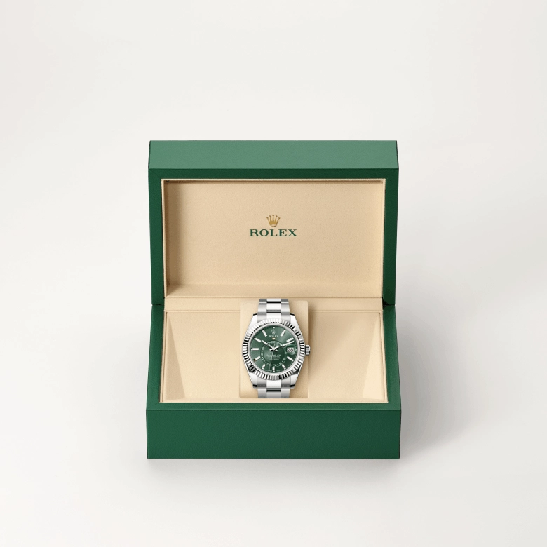 Rolex Sky-Dweller in White Rolesor - combination of Oystersteel and white gold, M336934-0001 - Srichai Watch