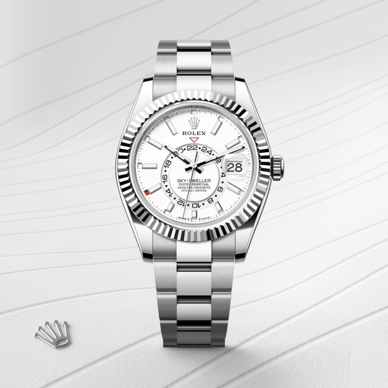 Rolex Sky-Dweller in White Rolesor - combination of Oystersteel and white gold, M336934-0003 - Srichai Watch