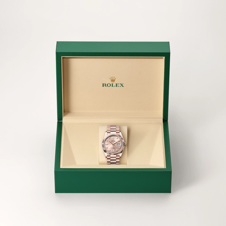 Rolex Day-Date in 18 ct Everose gold, M128235-0009 - Srichai Watch