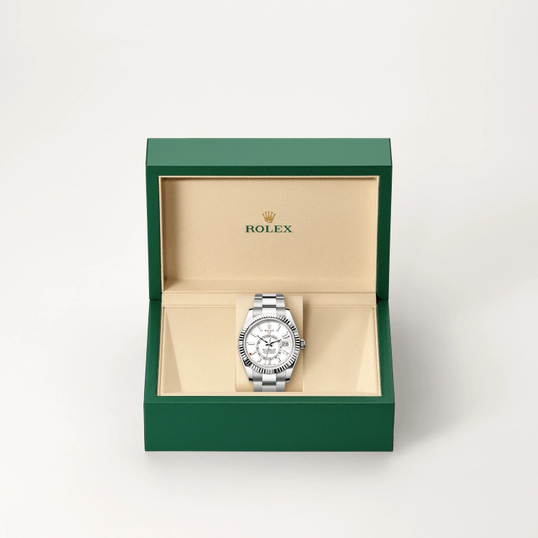 Rolex Sky-Dweller in White Rolesor - combination of Oystersteel and white gold, M336934-0003 - Srichai Watch